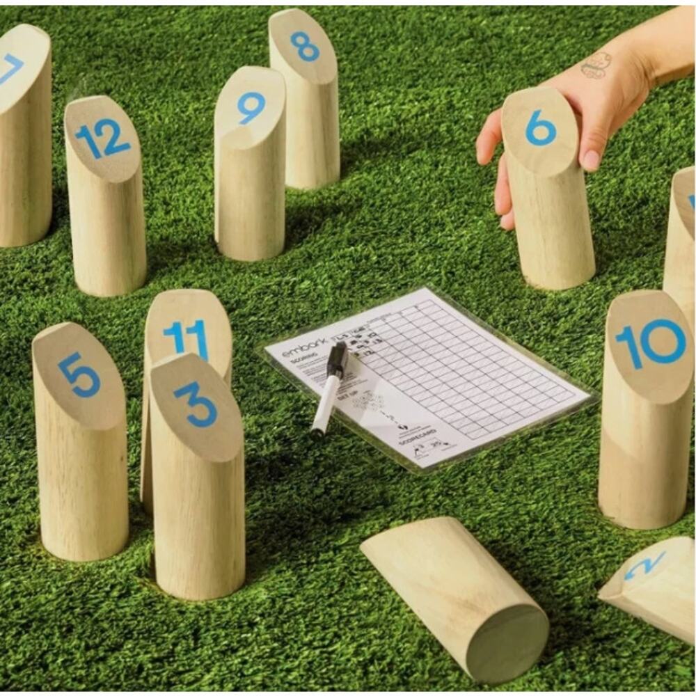 Molki Rubberwood Numbered Peg Game Target Toss - Embark™: Fun Outdoor Game